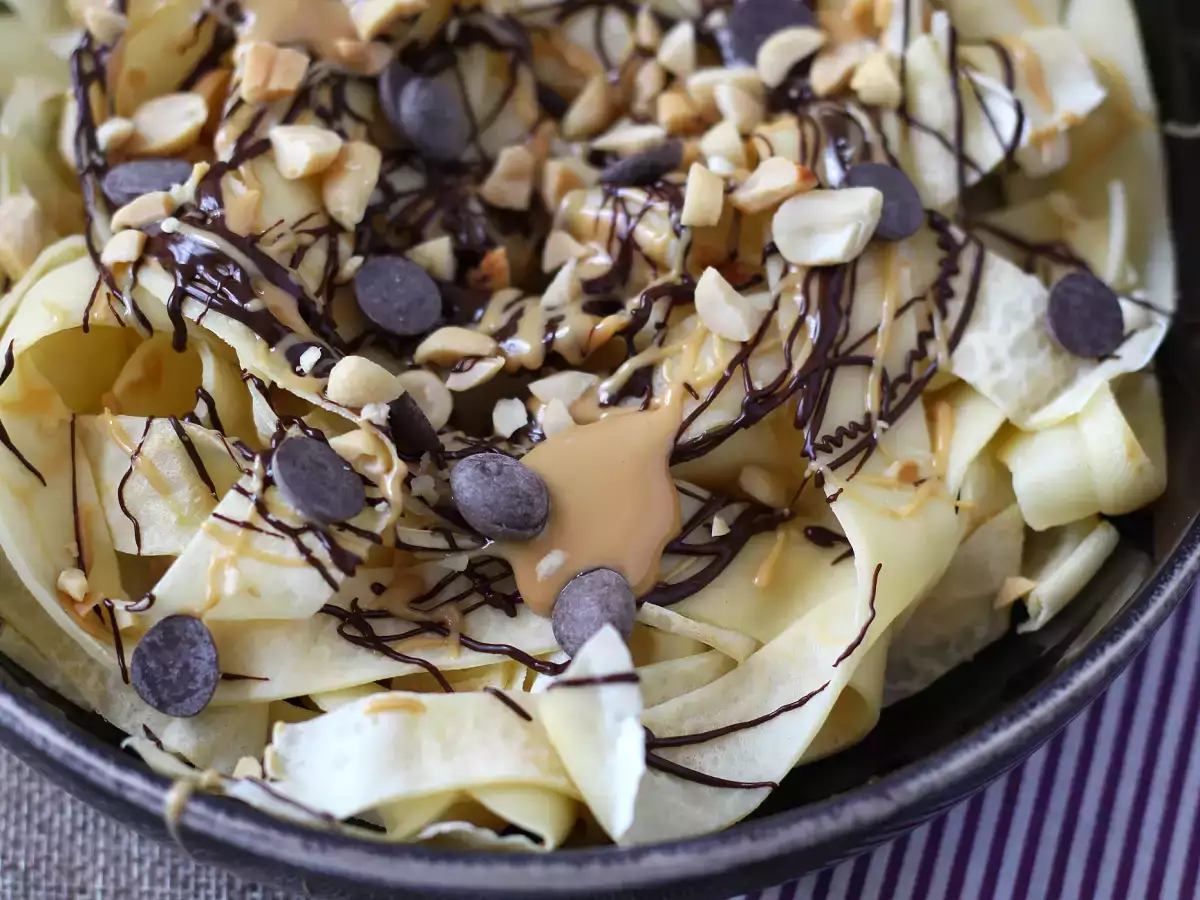 Блинные тальятелле с шоколадом и арахисом! - фото 2