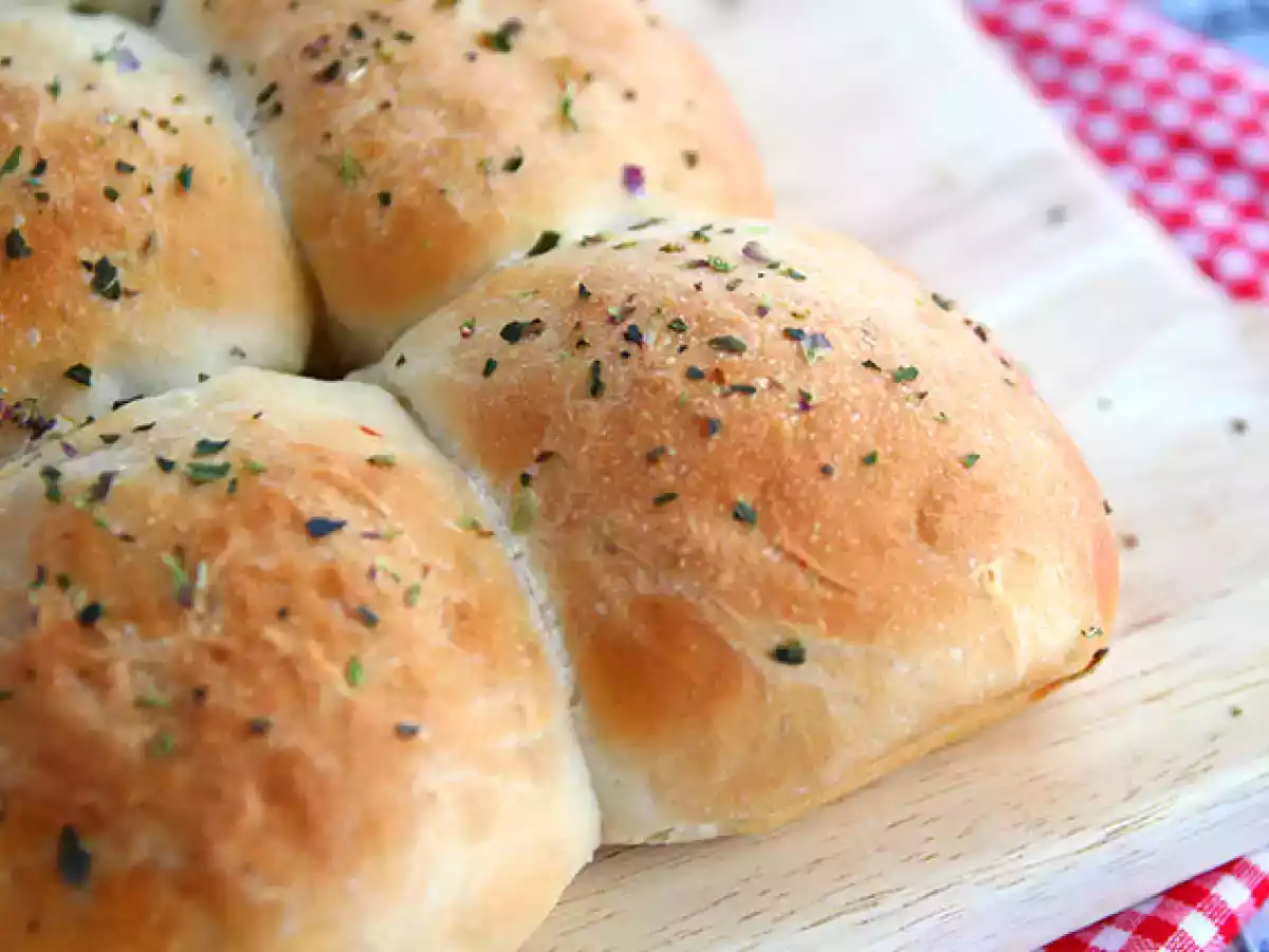 Булочки для пиццы с ветчиной и сырной начинкой - фото 3