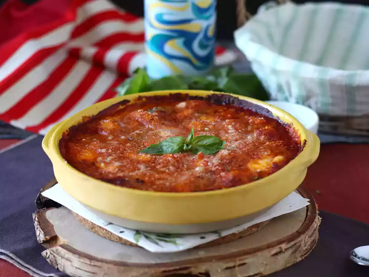 Быстрый и уютный гратен из ньокки с помидорами и моцареллой - ньокки алла соррентина в духовке