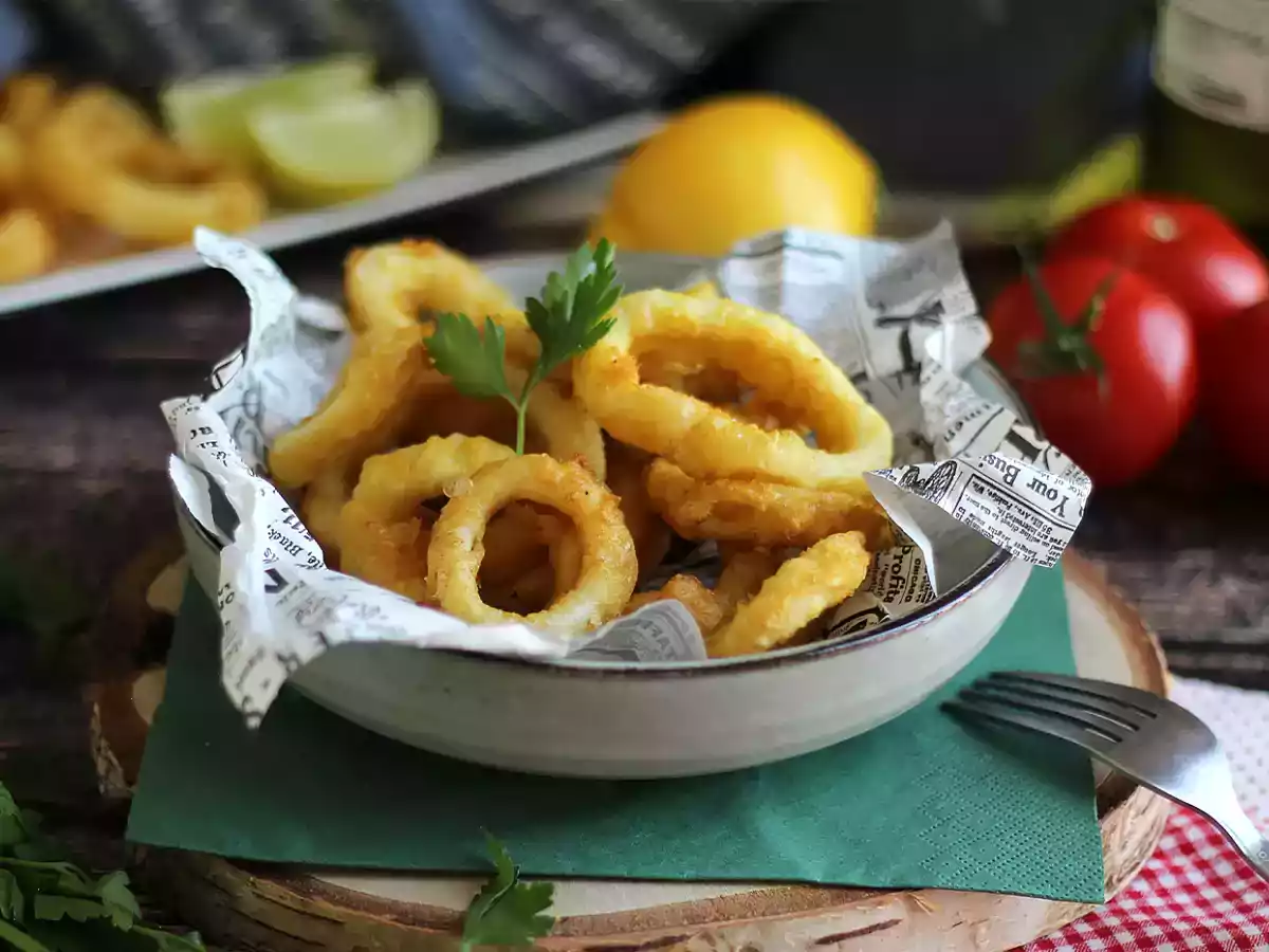Calamares a la romana - кальмар в панировке в кляре - фото 2