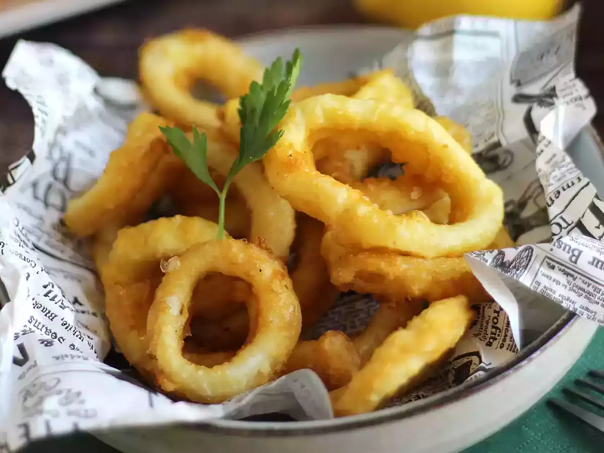 Calamares a la romana - кальмар в панировке в кляре - фото 3