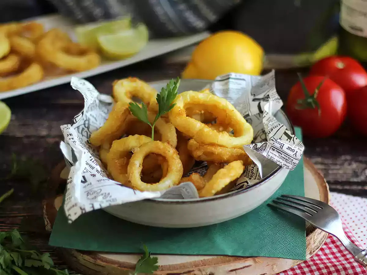 Calamares a la romana - кальмар в панировке в кляре - фото 4