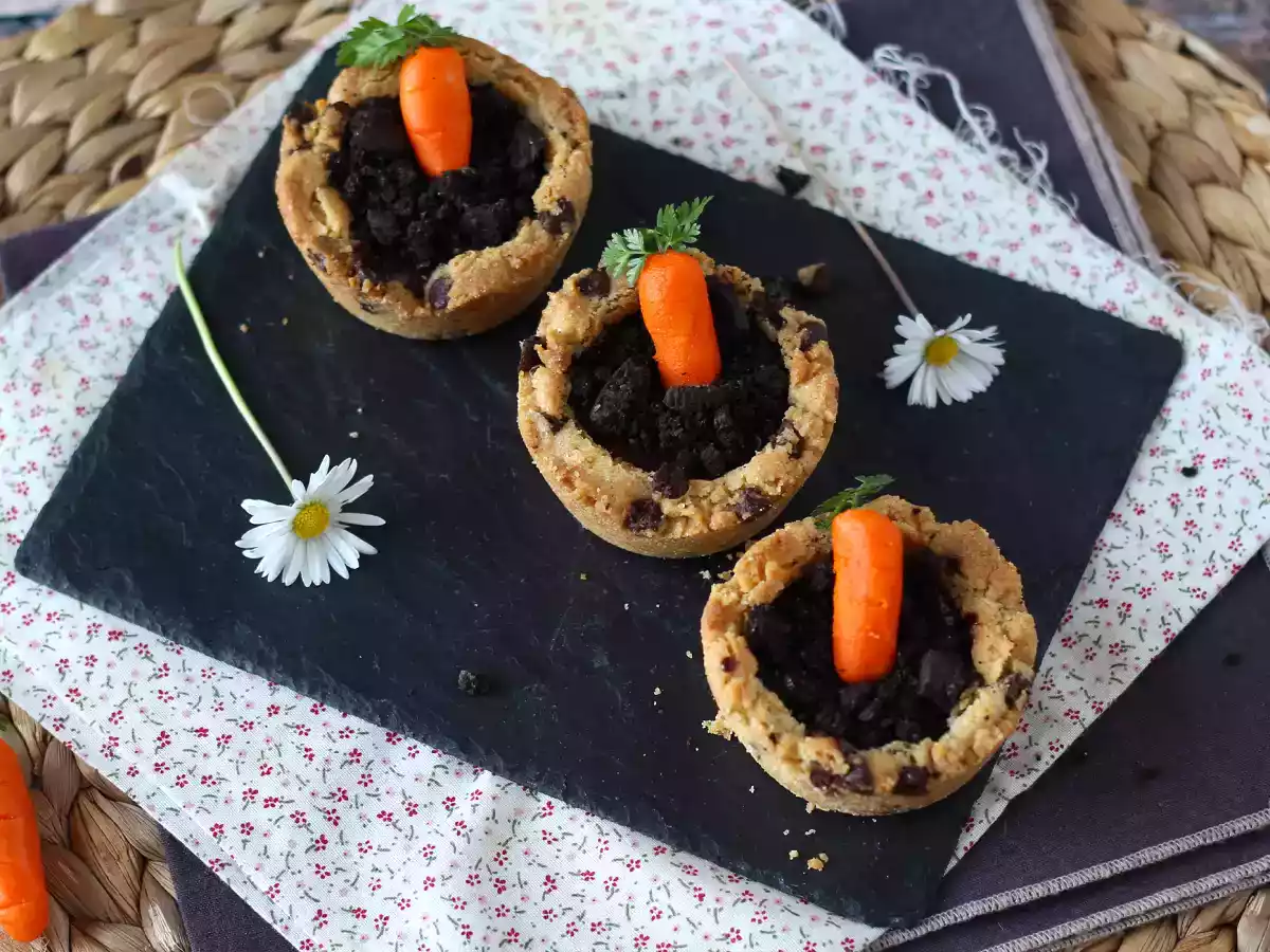 Чашки из печенья с шоколадным ганашем в стиле морковного горшочка - фото 5