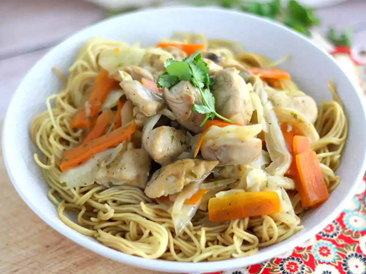 Chow mein (chao men), китайская лапша с курицей и овощами - фото 4