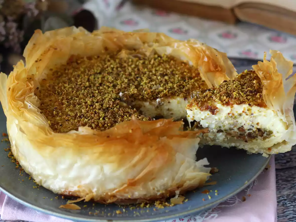 Чизкейк с фисташками в стиле пахлавы, хрустящий и тающий - фото 3
