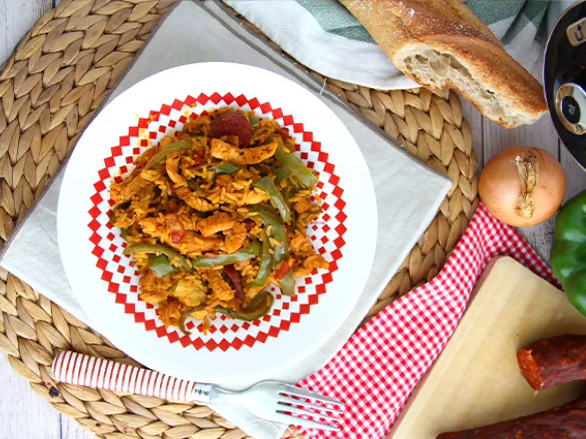 Cookeo: испанское рагу с рисом, курицей и чоризо - фото 2