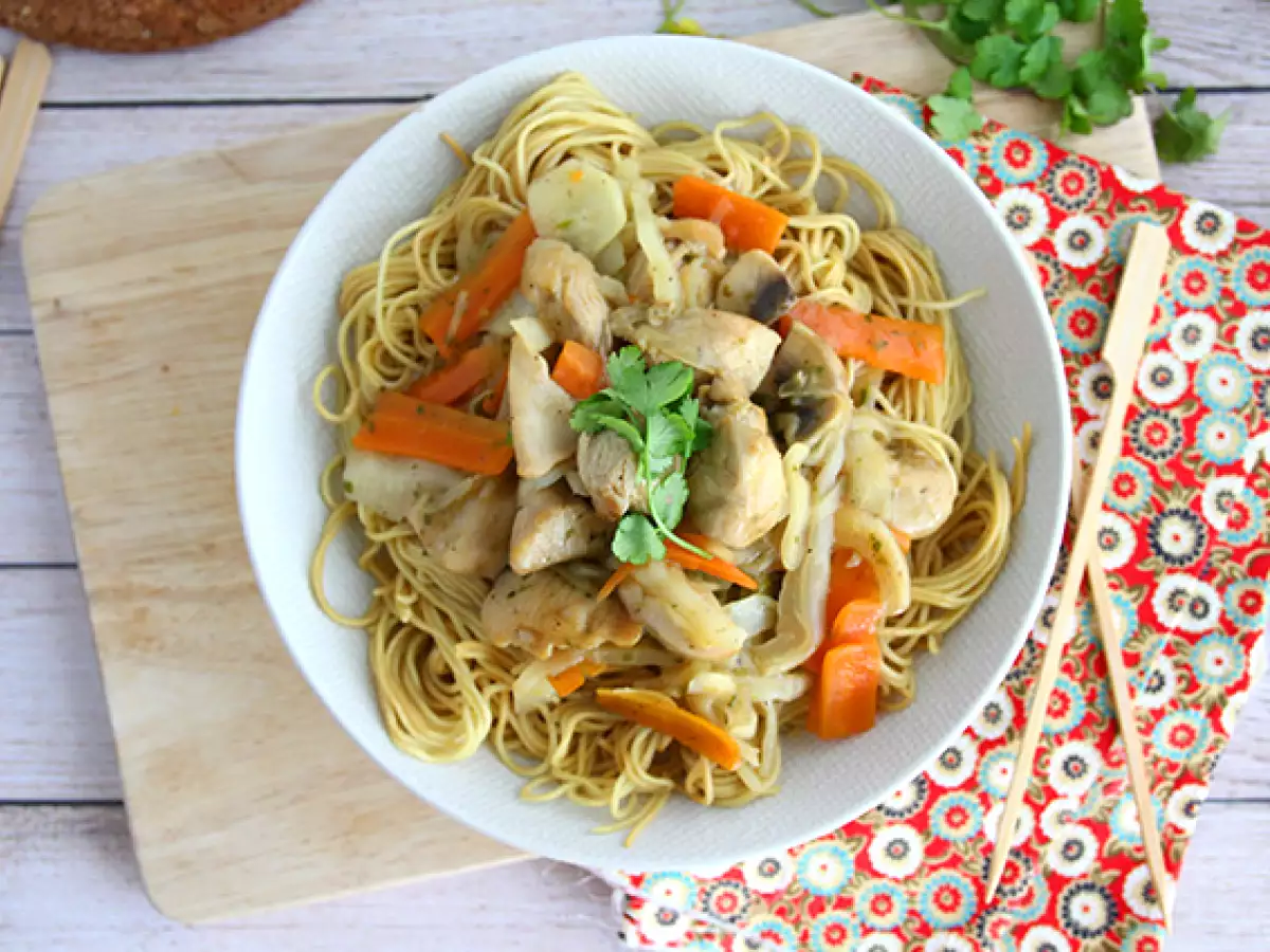 Чоу-мейн (чао-мянь) — китайская лапша с курицей и овощами - фото 3