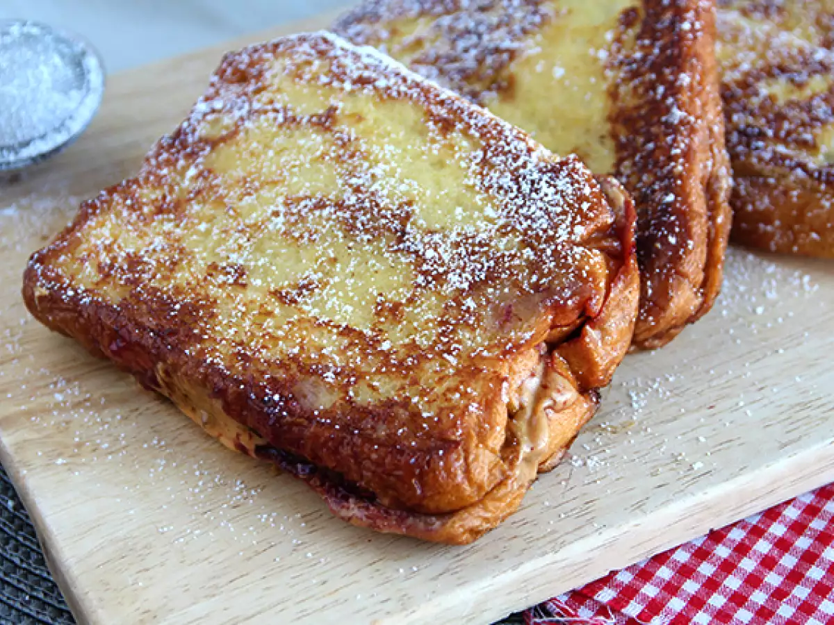 Французские тосты с арахисовой пастой и джемом - фото 3