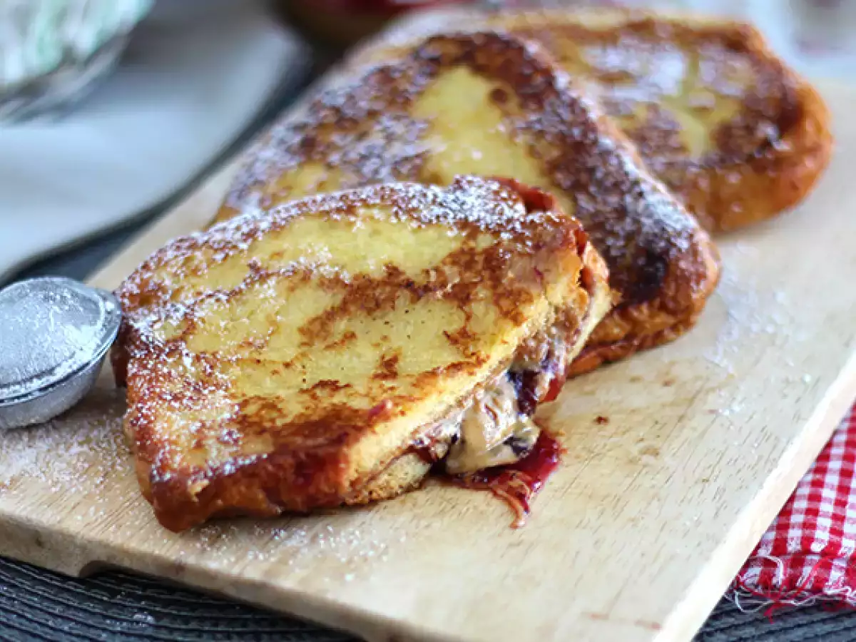 Французские тосты с арахисовой пастой и джемом - фото 4