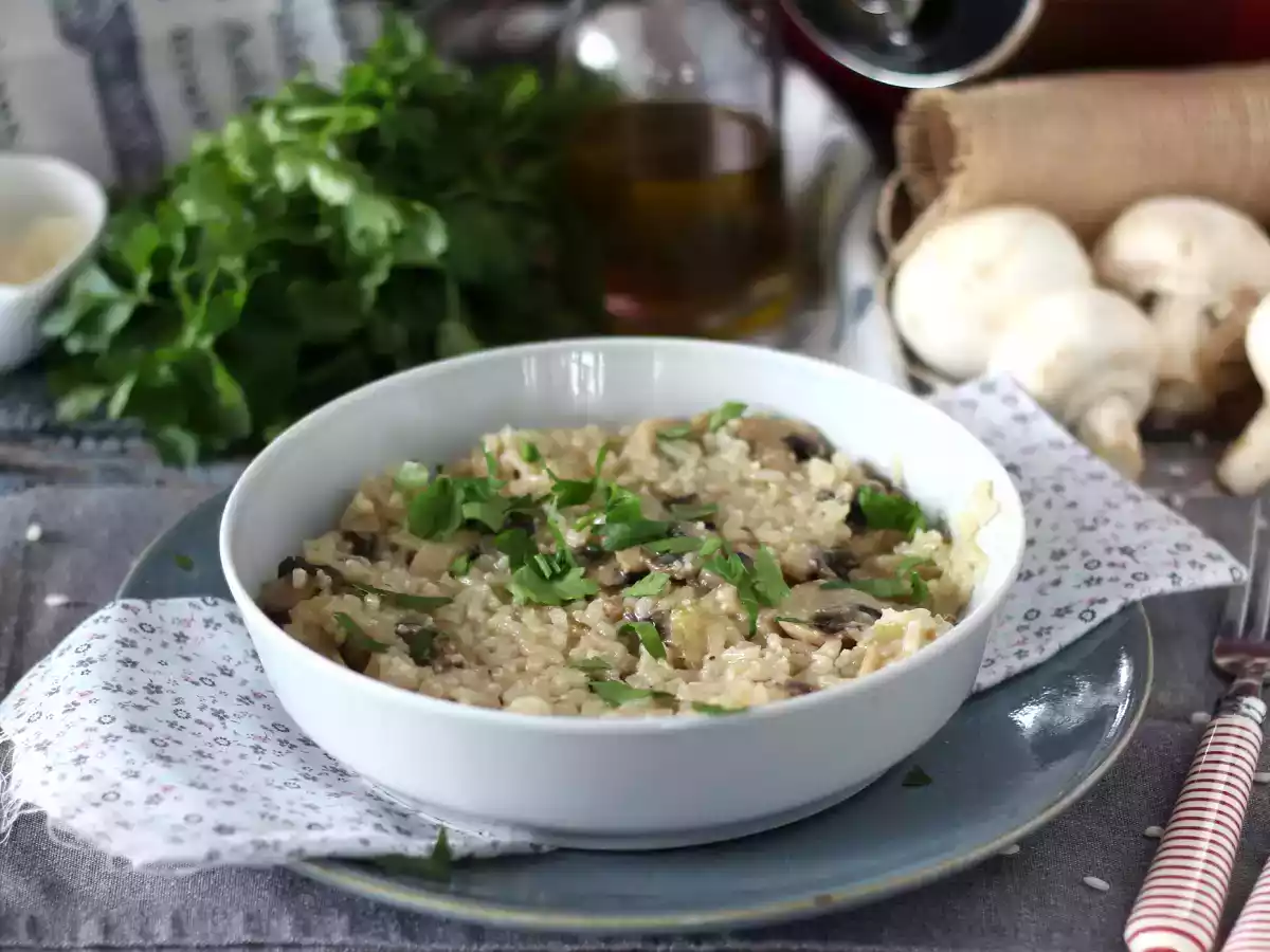 Грибное ризотто в Cookeo