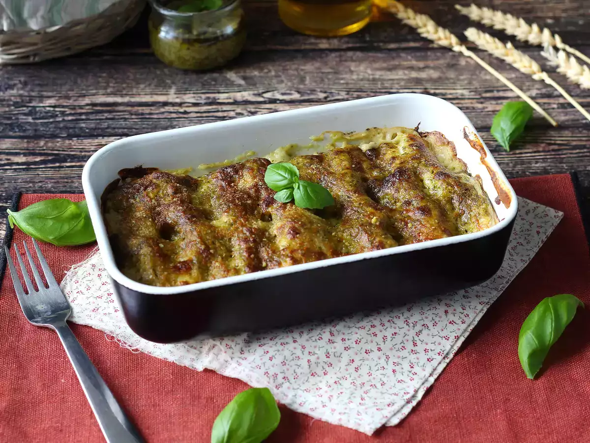 Каннеллони с песто: нежные, под сырной корочкой — простой и вкусный рецепт - фото 2
