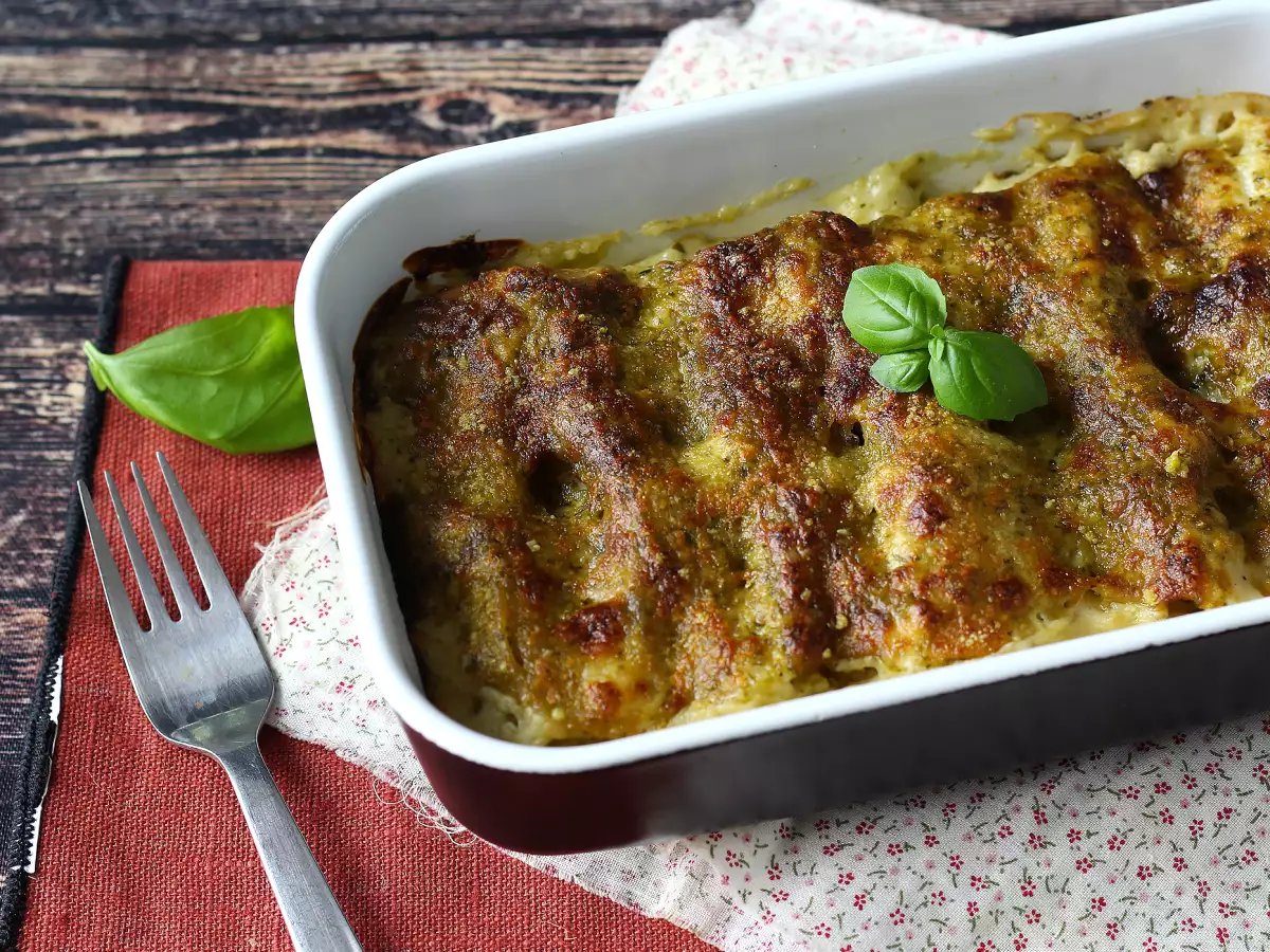 Каннеллони с песто: нежные, под сырной корочкой — простой и вкусный рецепт - фото 3