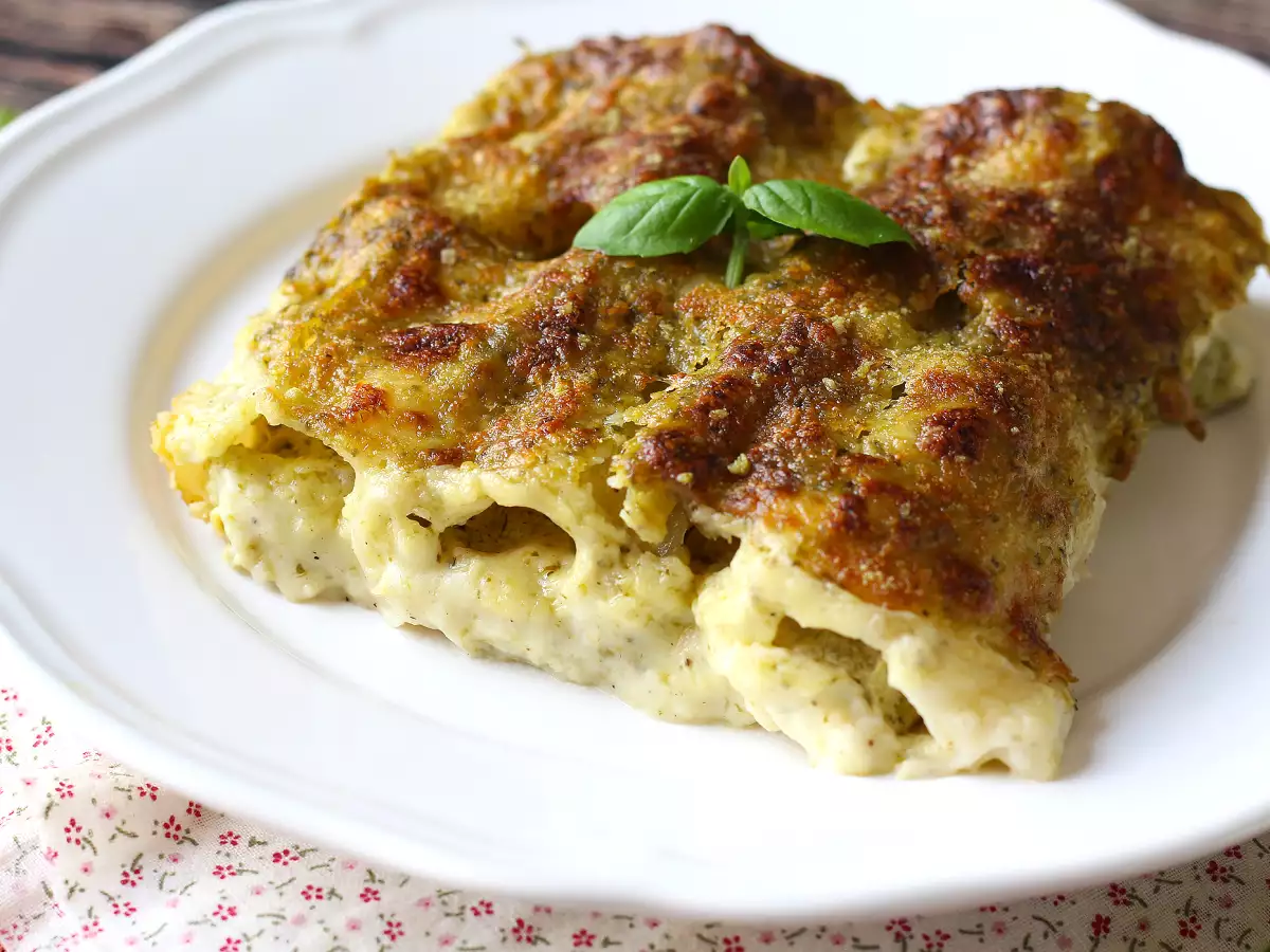 Каннеллони с песто: нежные, под сырной корочкой — простой и вкусный рецепт - фото 6