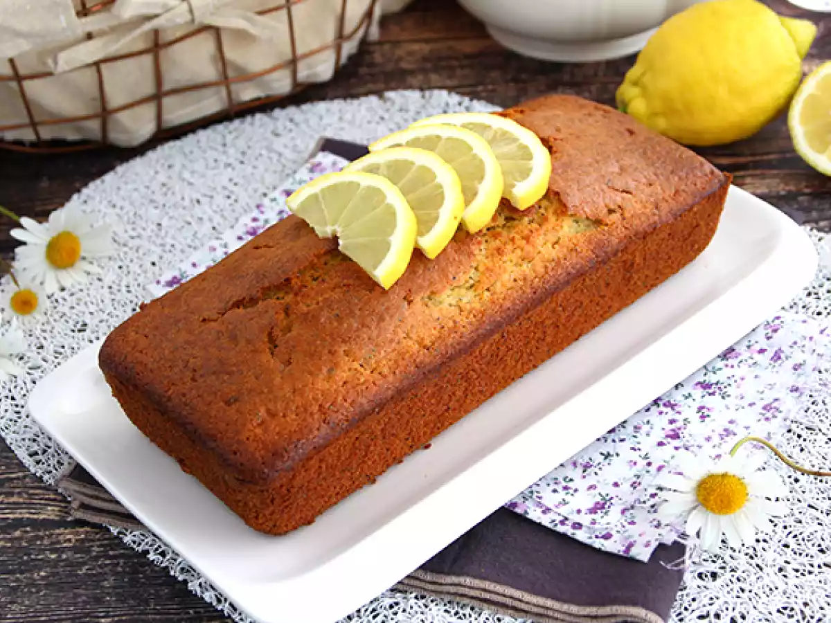 Кекс из лимона и мака