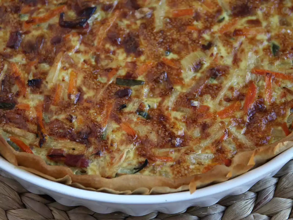 Киш с овощами и беконом, который нравится всем! - фото 3