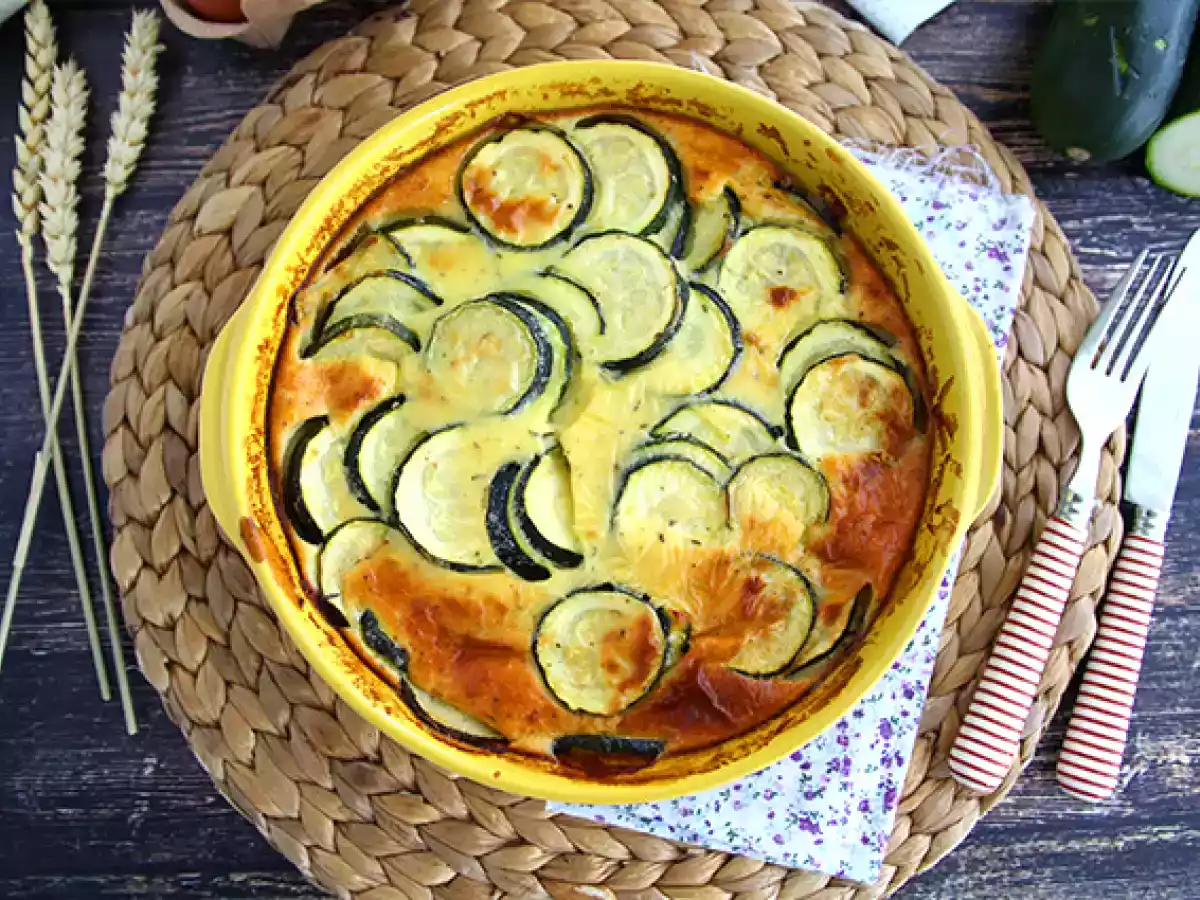 Клафути из кабачков и козьего сыра