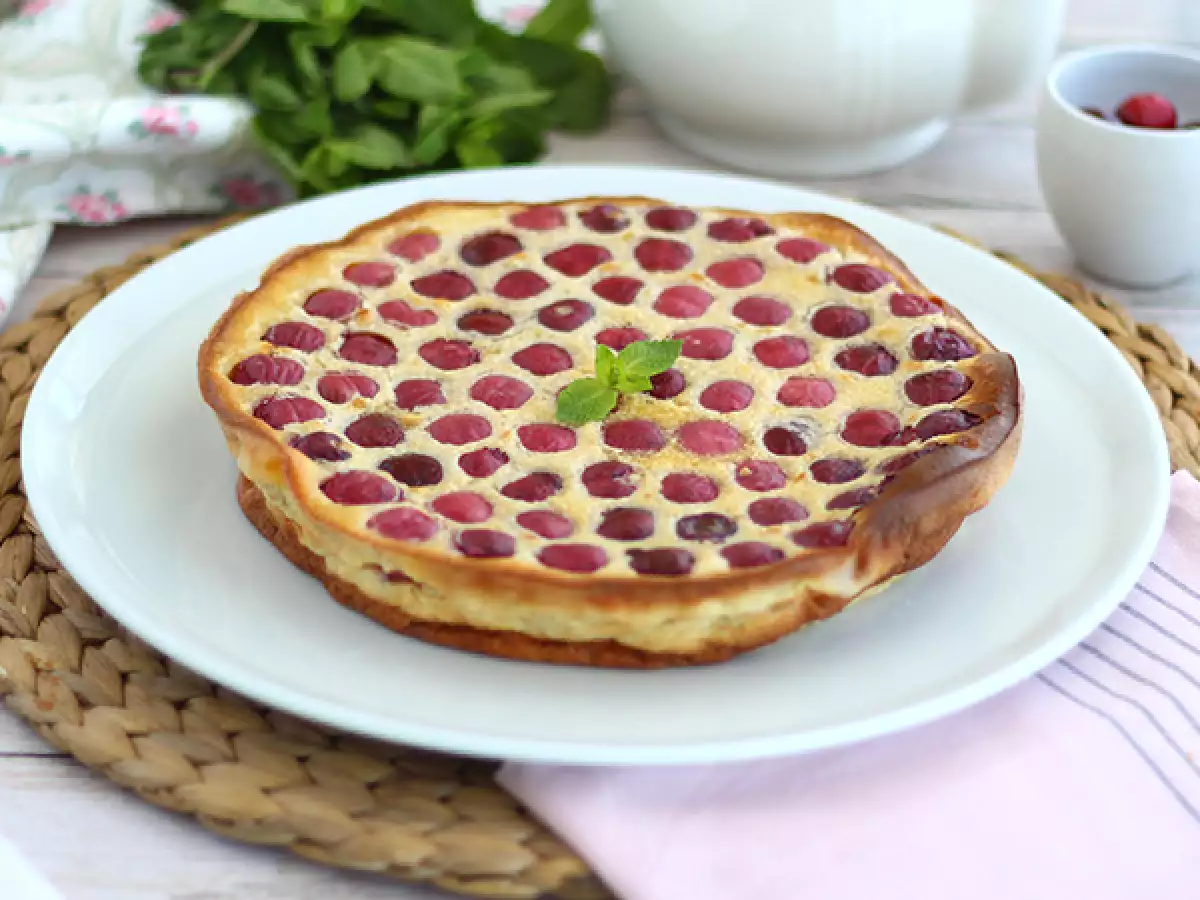 Клафути с вишней — классический нежный пирог - фото 2