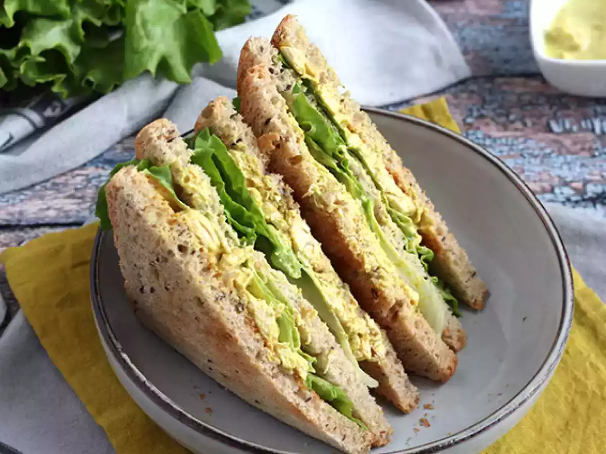 Клубный сэндвич с курицей карри - фото 5