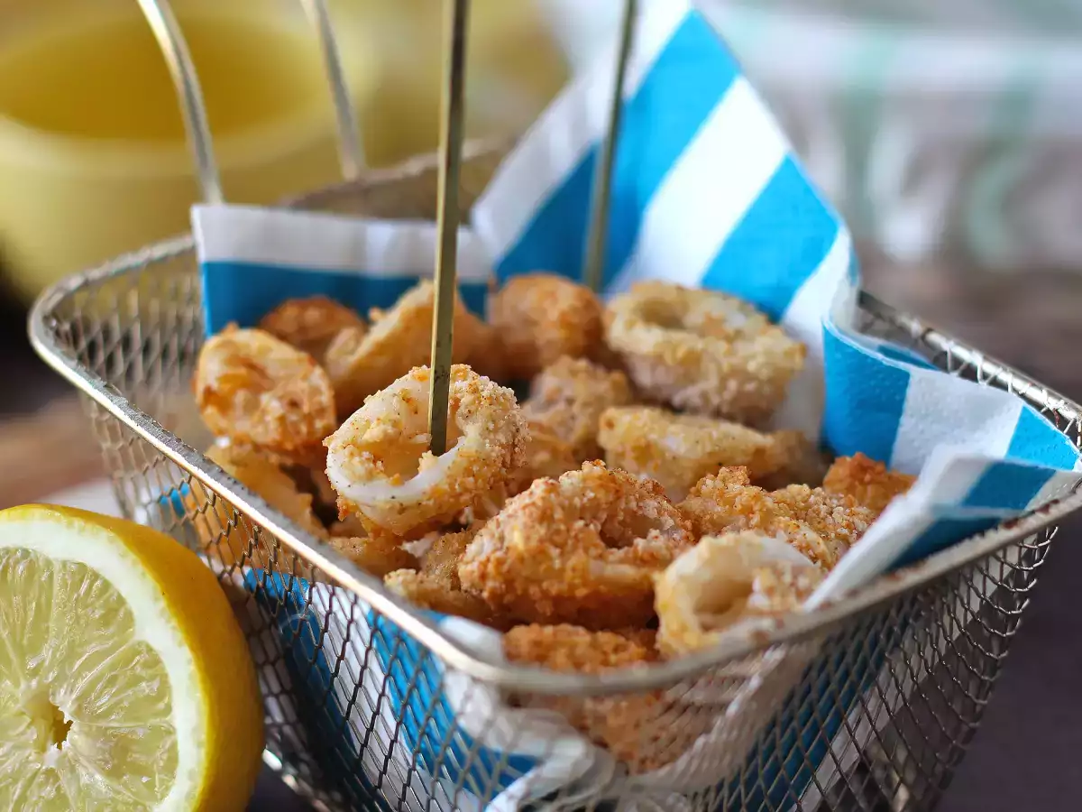 Кольца кальмара в аэрофритюрнице хрустящие и легкие - фото 2