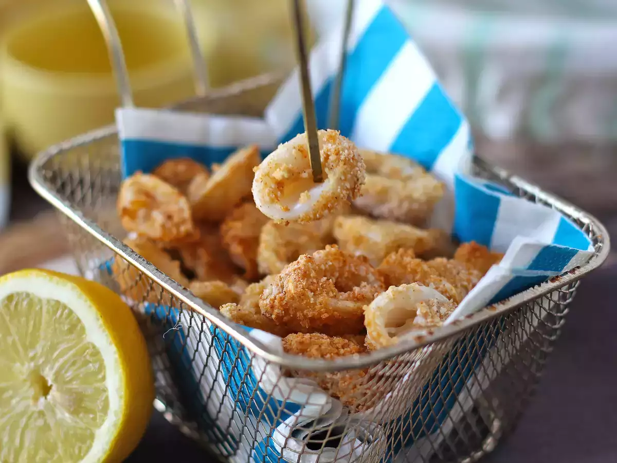 Кольца кальмара в аэрофритюрнице хрустящие и легкие - фото 4