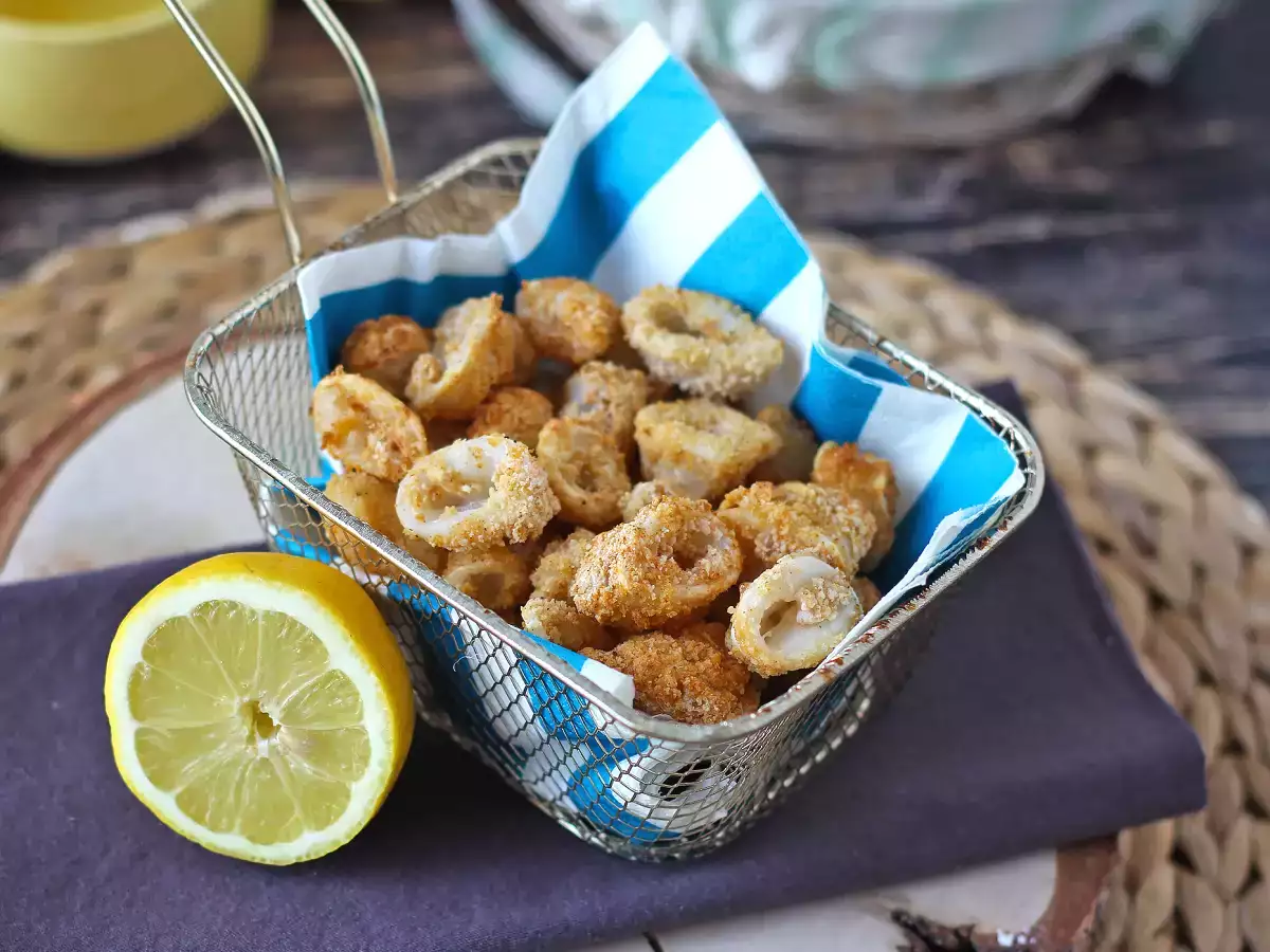 Кольца кальмара в аэрофритюрнице хрустящие и легкие - фото 5