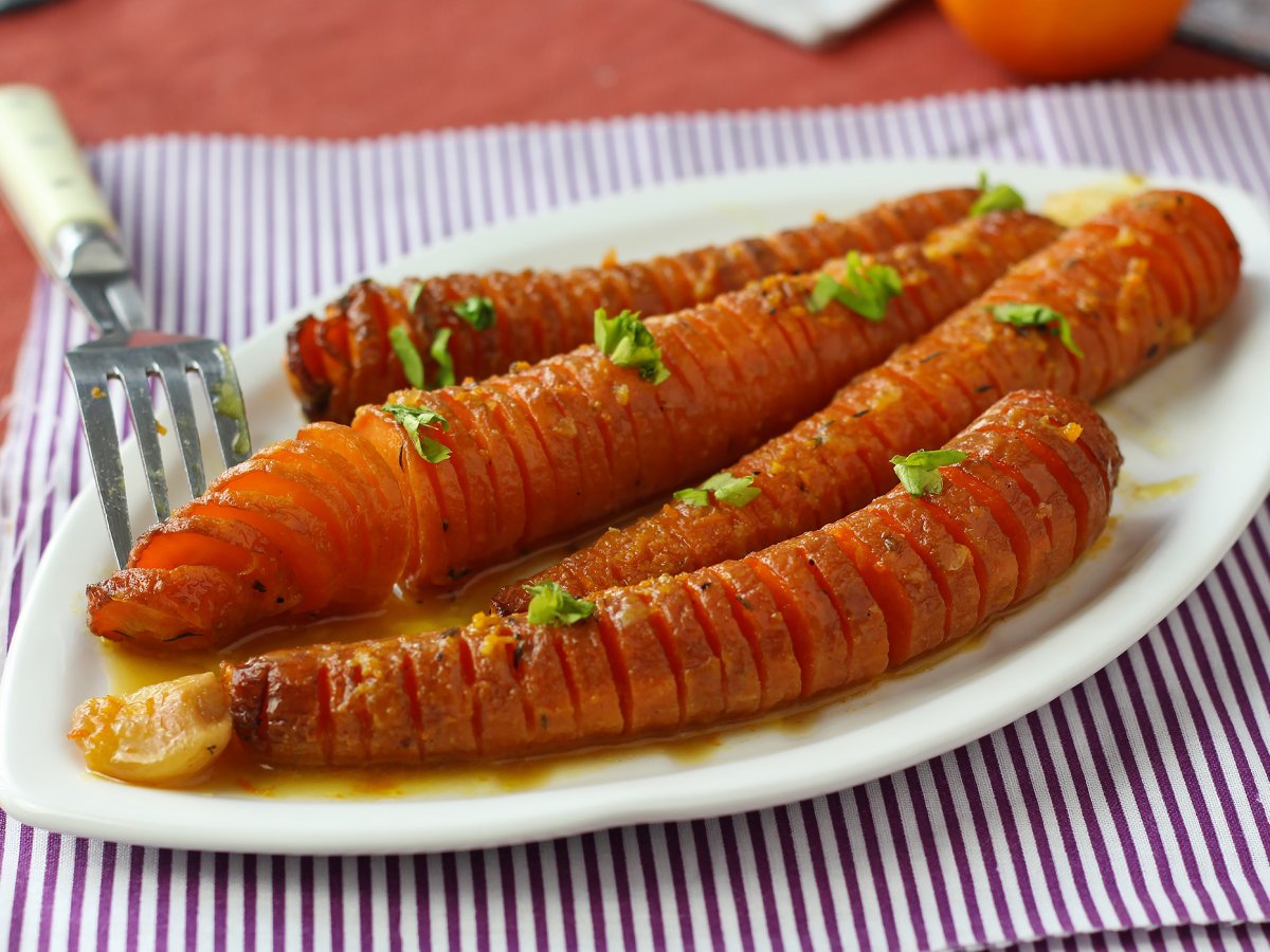 Морковь в соусе из меда и клементина