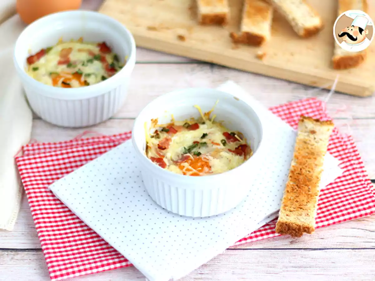 Оефс кокот с беконом и шнитт-луком, быстрый рецепт - фото 3