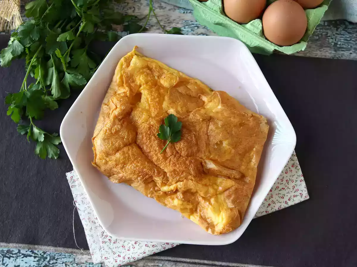 Омлет в аэрофритюрнице, легкий рецепт, не пачкающий ничего на кухне! - фото 5