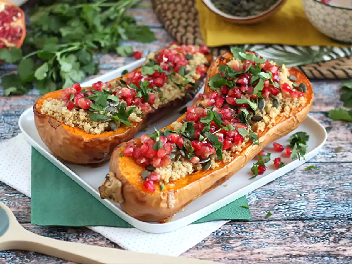Орех, фаршированный киноа и гранатом