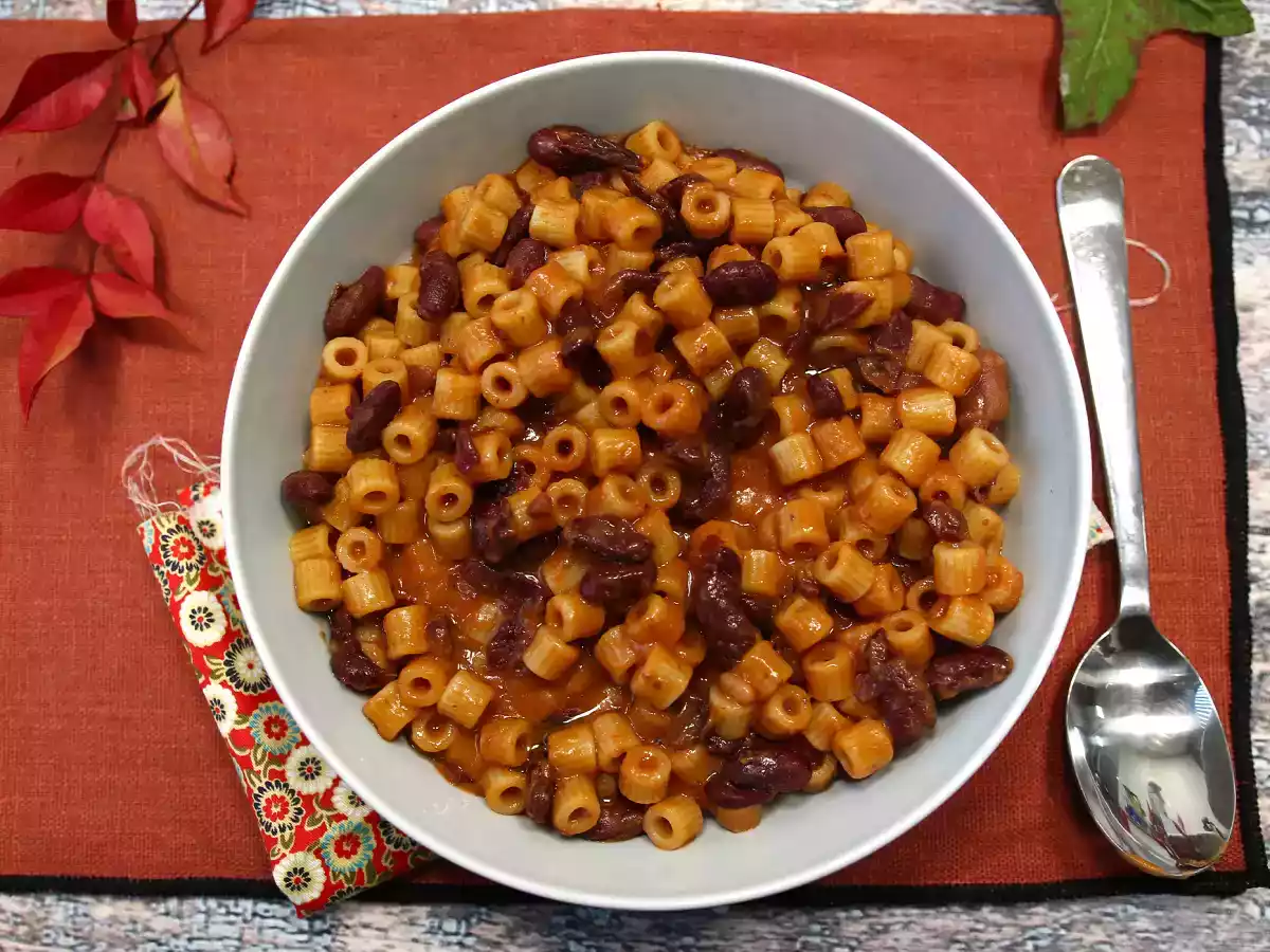 Pasta e fagioli, быстрый и сливочный рецепт - фото 3