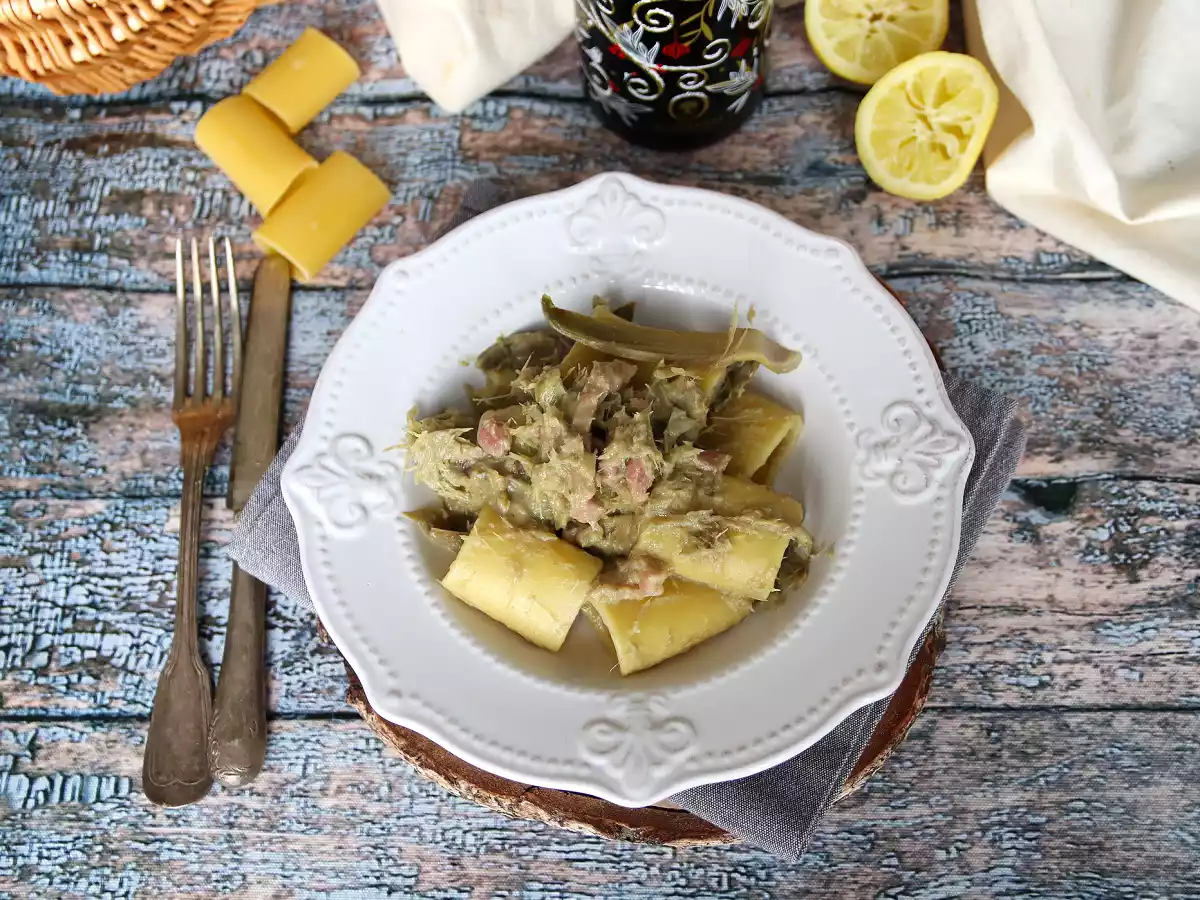 Паста с артишоками и беконом - вкусное и простое в приготовлении первое блюдо - фото 3
