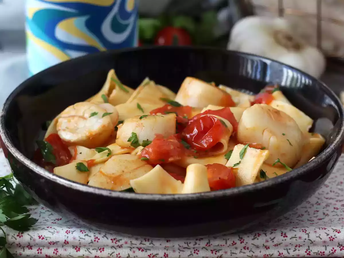 Паста с морскими гребешками - элегантное первое блюдо из морепродуктов - фото 2