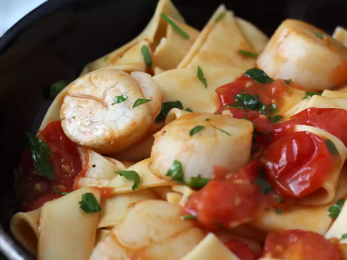 Паста с морскими гребешками - элегантное первое блюдо из морепродуктов - фото 3