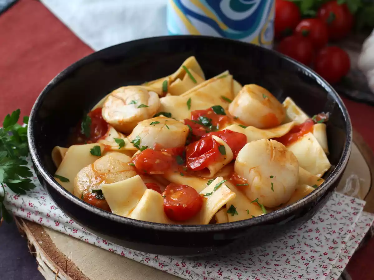 Паста с морскими гребешками - элегантное первое блюдо из морепродуктов - фото 5