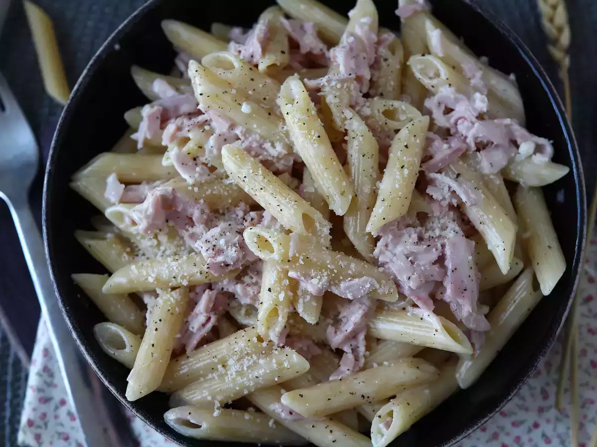 Паста со сливками и ветчиной: нежная, быстрая и невероятно вкусная! - фото 5