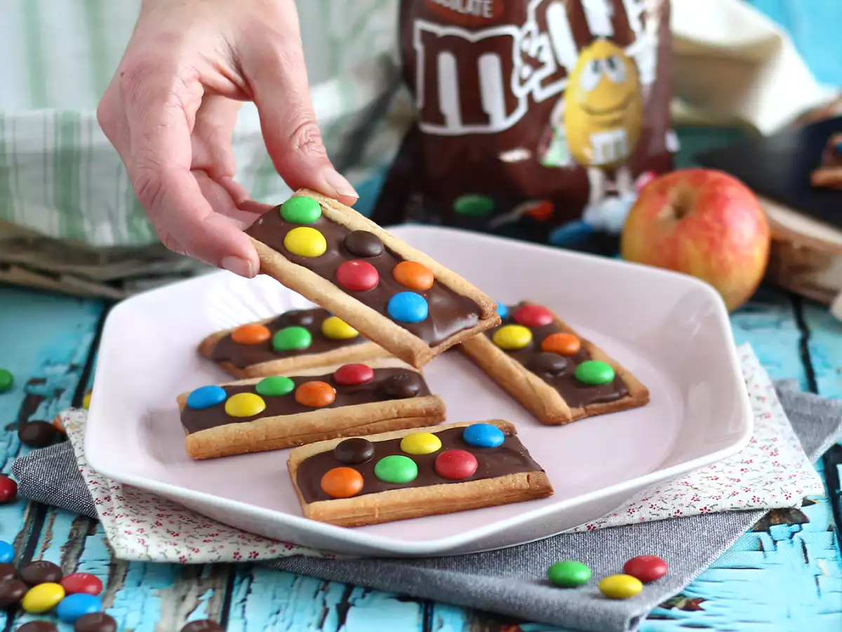 Песочное печенье с конфетами M&M's