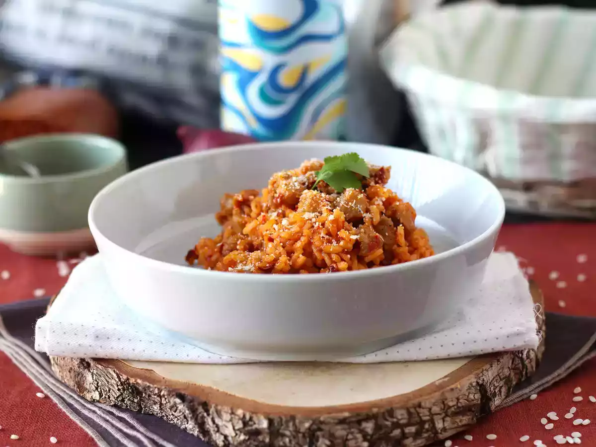 Ризотто 'ндуджа с колбасой, первое блюдо с насыщенным вкусом - фото 6
