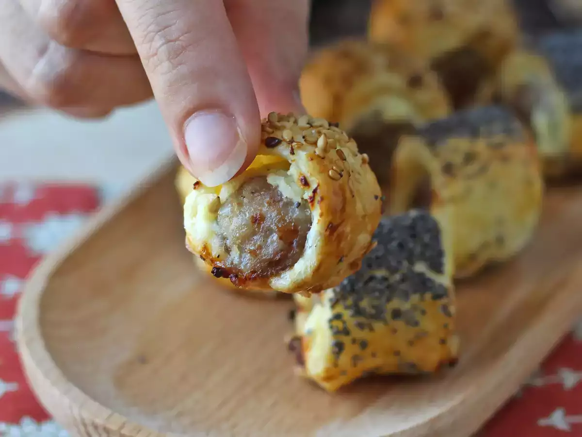 Рустики с колбасой и сыром, приготовленные в фритюрнице с циркуляцией воздуха - фото 3