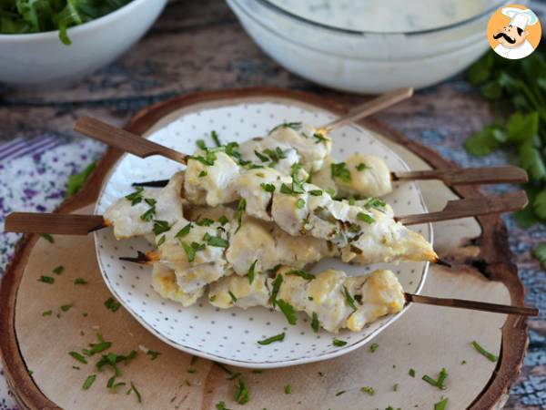 Шампуры с маринованной курицей в йогуртово-лимонном соусе