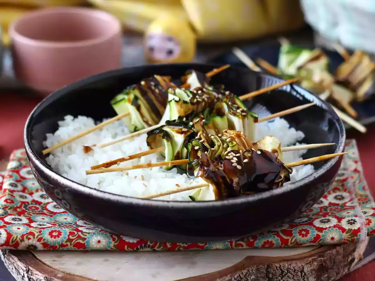 Шашлычки из кабачков с вкусным, острым азиатским соусом - фото 6