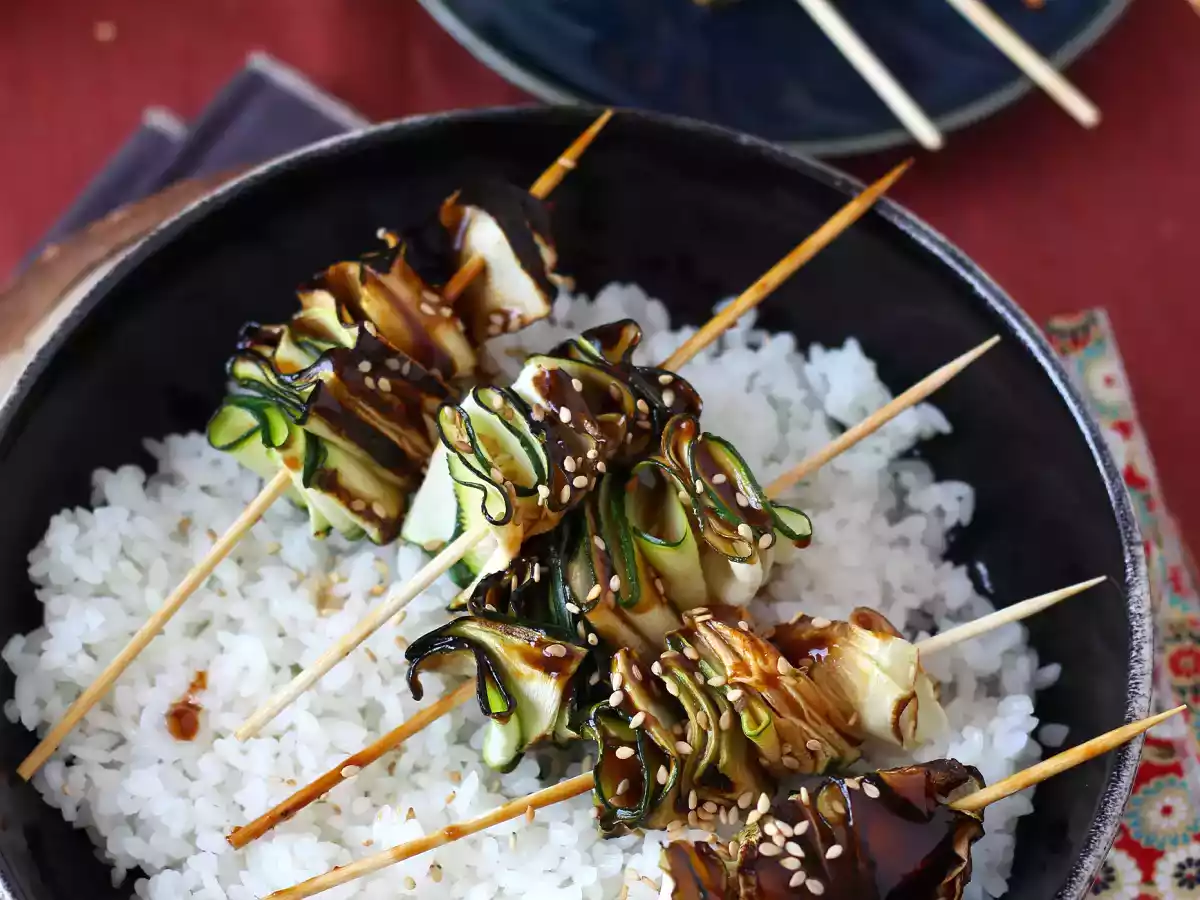 Шашлычки из кабачков с вкусным, острым азиатским соусом - фото 7