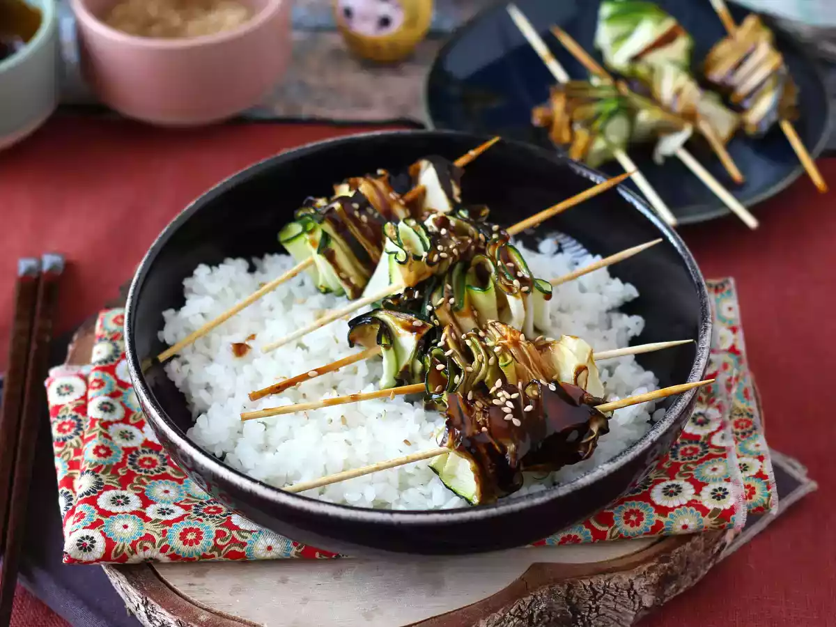 Шашлычки из кабачков с вкусным, острым азиатским соусом - фото 8