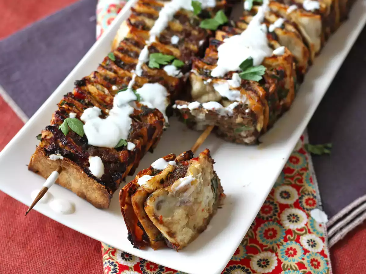 Шашлык из лаваша с тортильями, знаменитый простой шашлык, запеченный в духовке! - фото 6