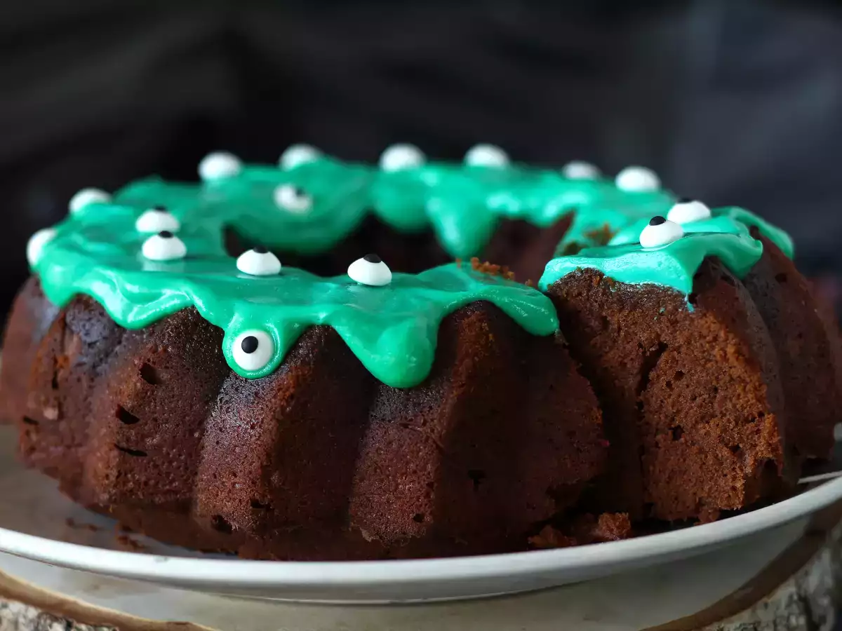 Шоколадный бандт-кекс на Хэллоуин — невероятно вкусный кекс с глазурью - фото 3