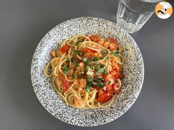 Спагетти с креветками и помидорами черри - быстрый рецепт вкусного первого блюда - фото 3