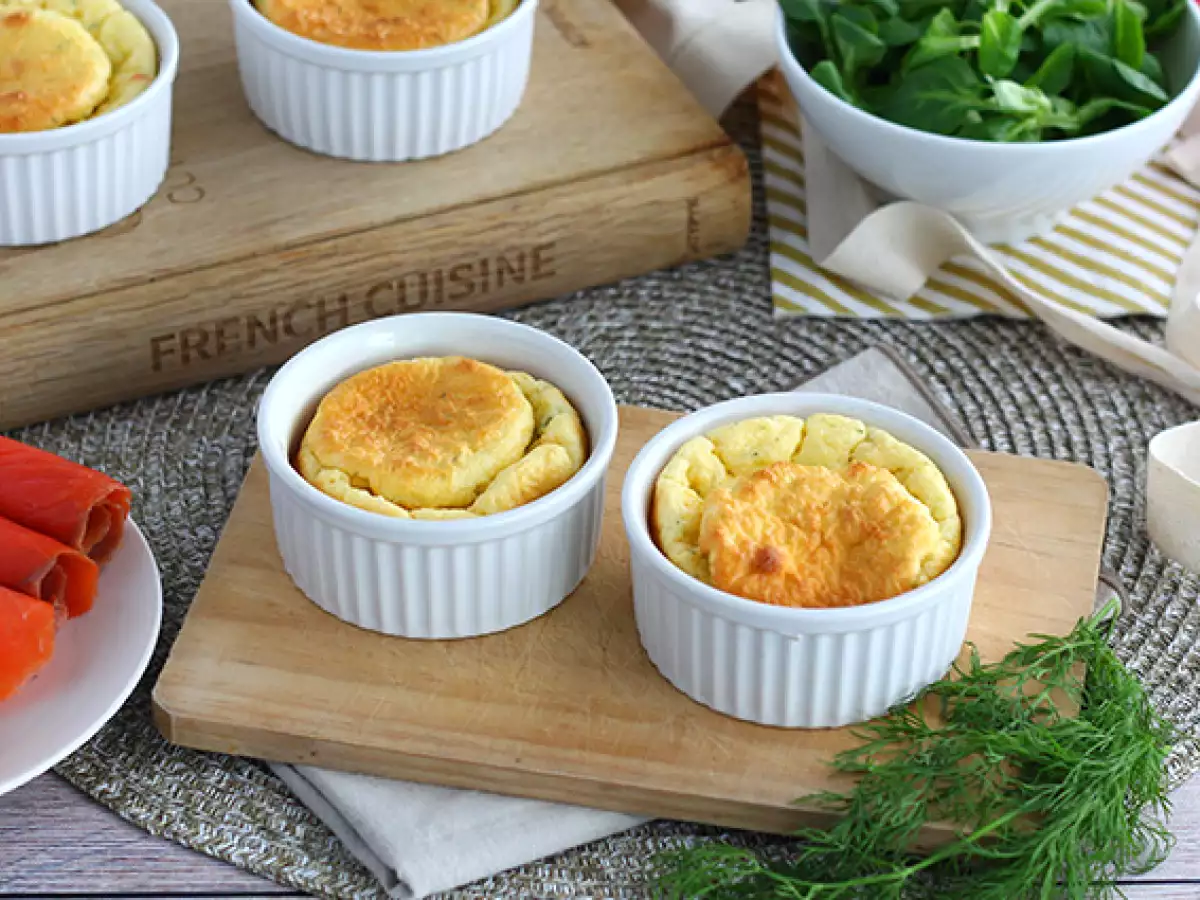 Суфле с копчёным лососем и сливочным сыром