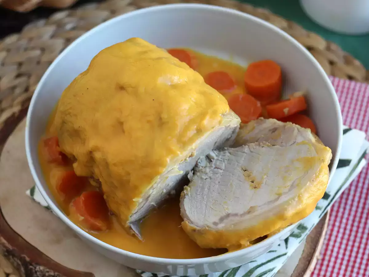 Свиная корейка с пивно-морковным соусом в скороварке - фото 3
