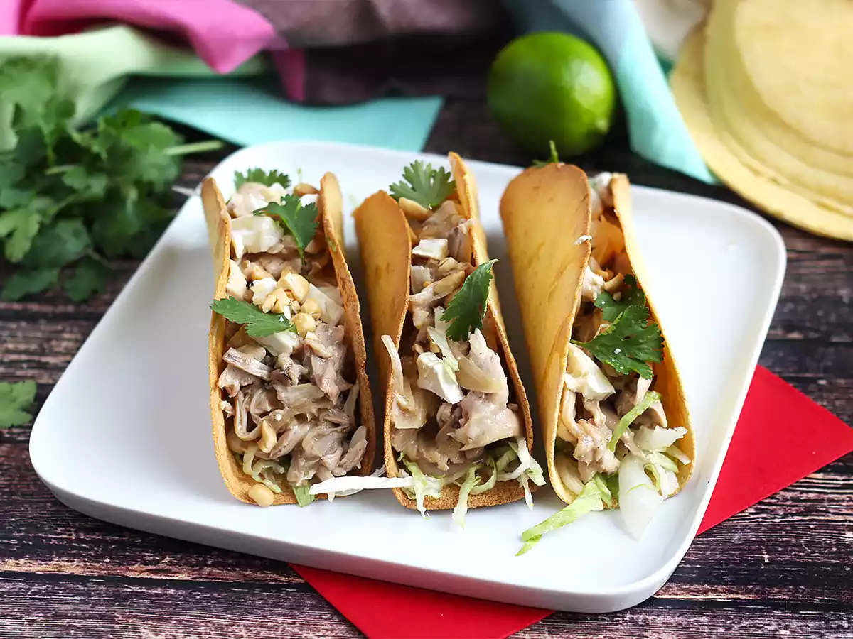 Tacos crujientes con pollo en salsa satay - фото 4