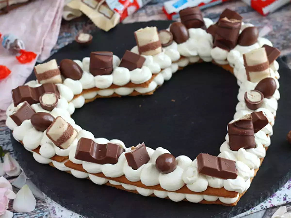 Торт-сердце с Kinder ко Дню святого Валентина - фото 4