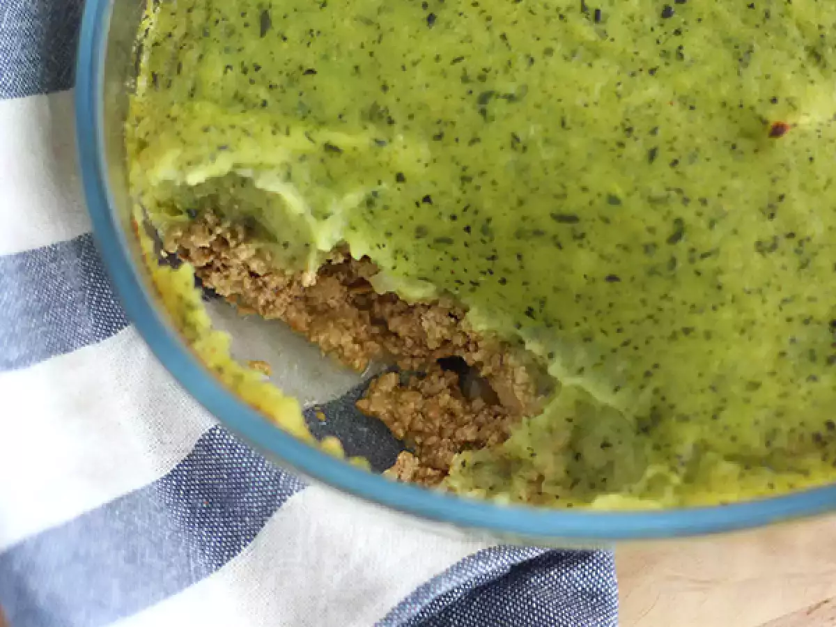 Веганская запеканка с кабачками, тофу и картофельным пюре - фото 2